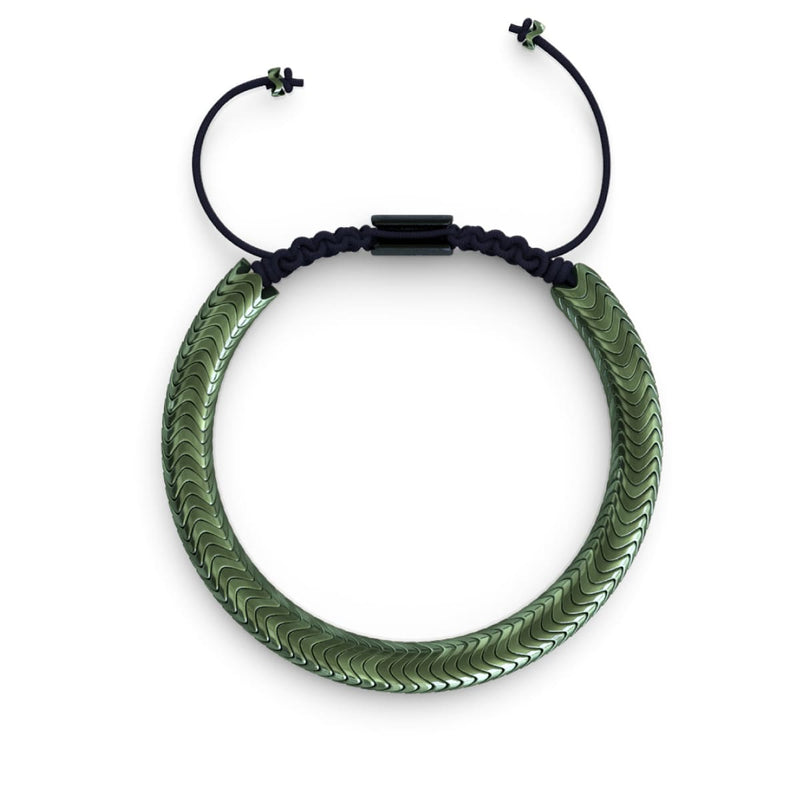 Serpentin | Smaragdhämatit x Silber | Doppelwellenarmband