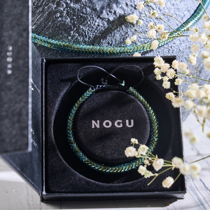 Serpentin | Smaragdhämatit x Silber | Doppelwellenarmband