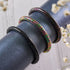 Serpentin | Onyx Hämatit x Rotguss | Doppelwellenarmband