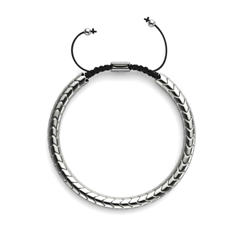 Serpentin | Silber Hämatit x Silber | Wellenarmband