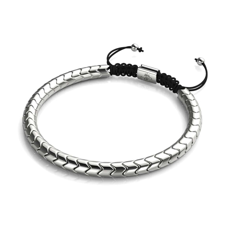 Serpentin | Silber Hämatit x Silber | Wellenarmband
