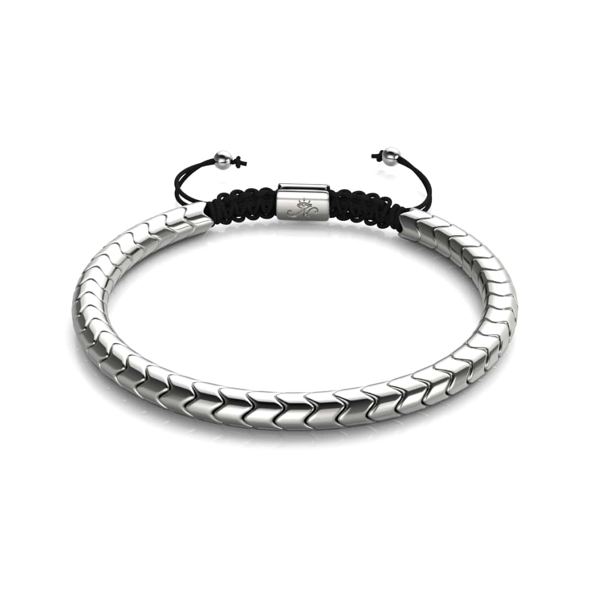 Serpentin | Silber Hämatit x Silber | Wellenarmband