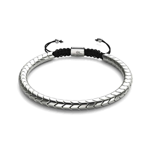 Serpentin | Silber Hämatit x Silber | Wellenarmband