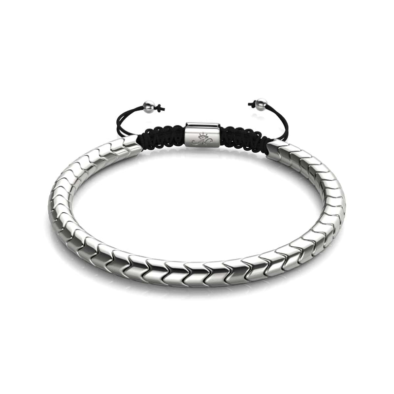 Serpentin | Silber Hämatit x Silber | Wellenarmband