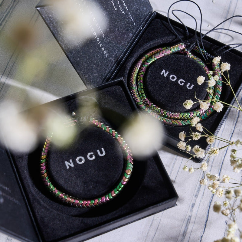 Serpentin | Einhorn Gold Hämatit x Einhorn Silber | Doppeltes Wellenarmband