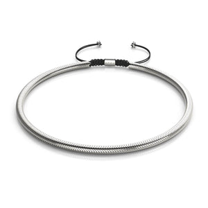 Serpentin | Chromhämatit x Silber | Doppelwellenkette