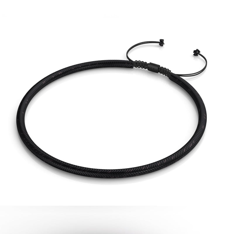 Serpentin | Onyx Hämatit x Rotguss | Doppelwellen-Halskette