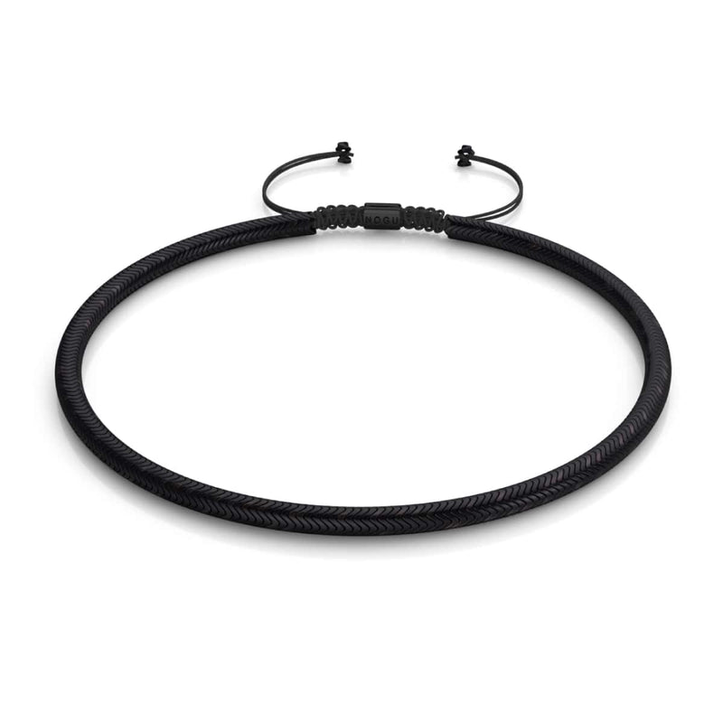 Serpentin | Onyx Hämatit x Rotguss | Doppelwellen-Halskette