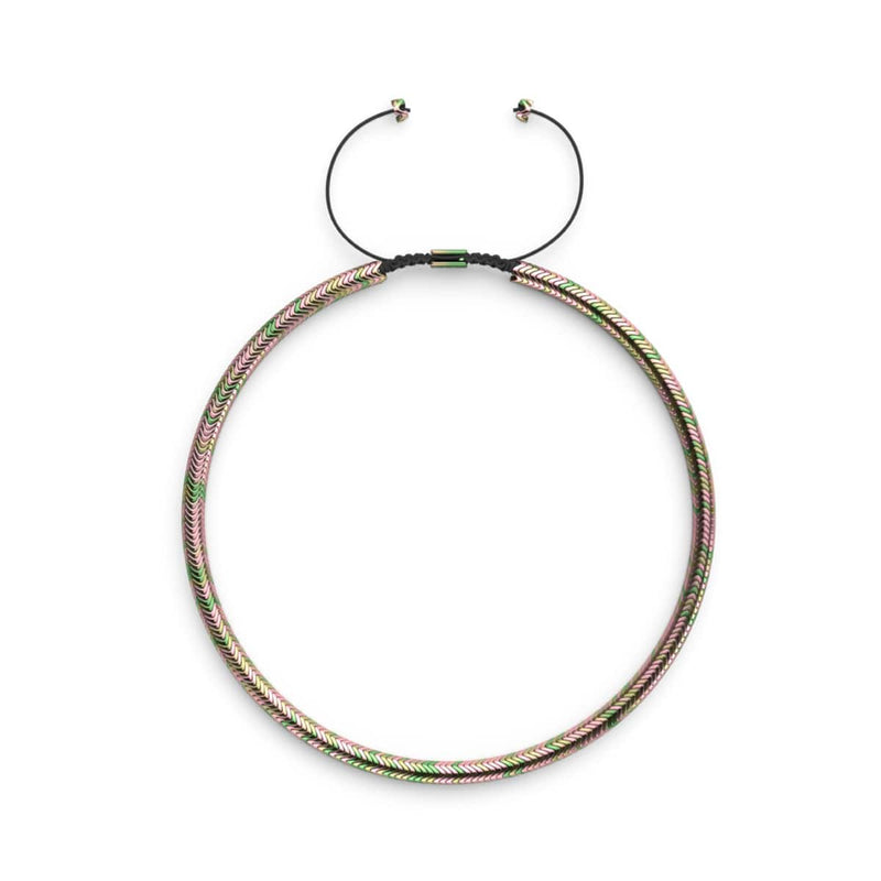 Serpentin | Einhorn Gold Hämatit x Einhorn Silber | Doppelwellen-Halskette