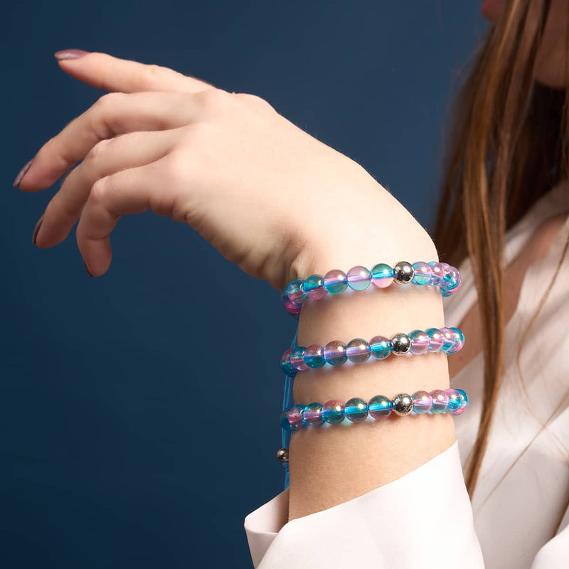 Bubble Pop | Schimmerndes Glas | Makramee-Armband