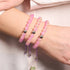 Lavendel-Sprudel | Schimmerndes Glas | Makramee-Armband
