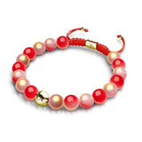 Maraschinokirsche | Schimmerndes Glas | Makramee-Armband
