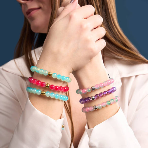 Maraschinokirsche | Schimmerndes Glas | Makramee-Armband