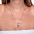 Aruba | 925 Sterling Silber | Kristall Flamingo Unendlichkeitsverschluss Halskette