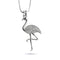 Aruba | 925 Sterling Silber | Kristall Flamingo Unendlichkeitsverschluss Halskette