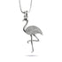 Aruba | 925 Sterling Silber | Kristall Flamingo Unendlichkeitsverschluss Halskette