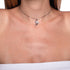 Aruba | 925 Sterling Silber | Kristall Flamingo Unendlichkeitsverschluss Halskette