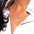 Aruba | 925 Sterling Silber | Kristall Flamingo Unendlichkeitsverschluss Halskette