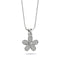 Flower Power | 925 Sterling Silber | Halskette mit Kristall-Unendlichkeitsverschluss