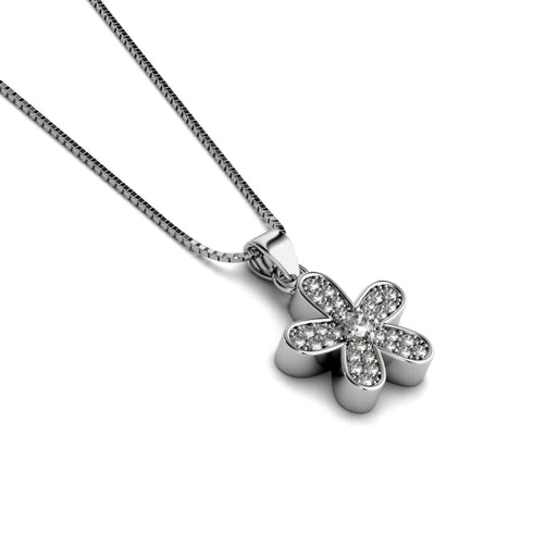Flower Power | 925 Sterling Silber | Halskette mit Kristall-Unendlichkeitsverschluss