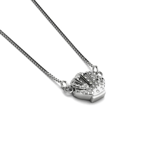 Playa | 925 Sterling Silber | Halskette mit Kristall-Muschel-Unendlichkeitsverschluss