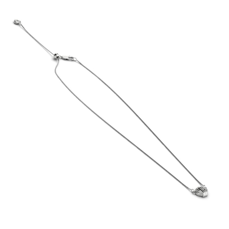 Playa | 925 Sterling Silber | Halskette mit Kristall-Muschel-Unendlichkeitsverschluss