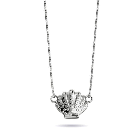 Playa | 925 Sterling Silber | Halskette mit Kristall-Muschel-Unendlichkeitsverschluss