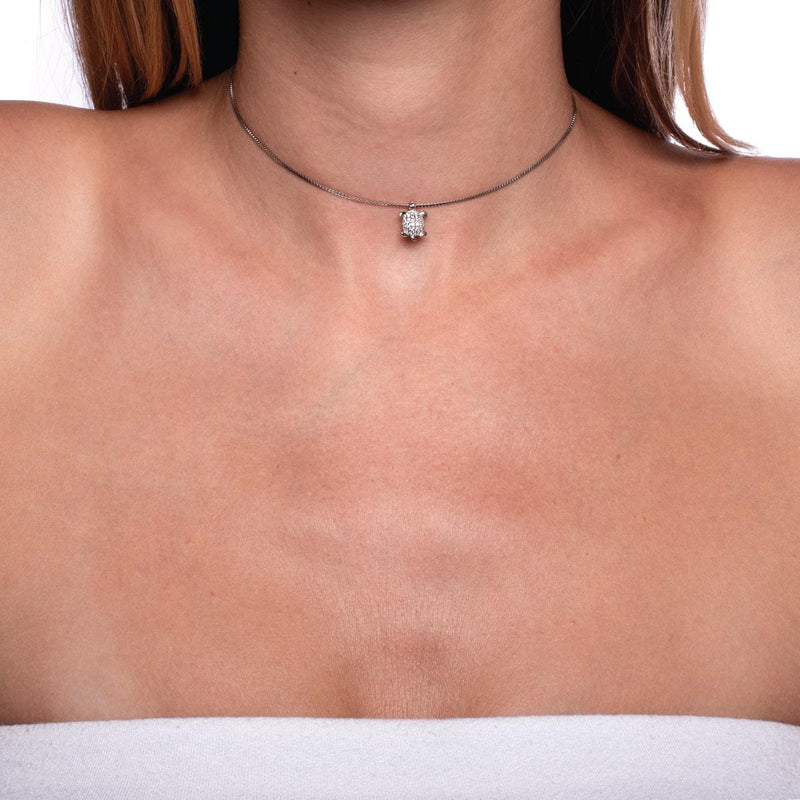 Tortuga | 925 Sterling Silber | Halskette mit Meeresschildkröte-Unendlichkeitsverschluss