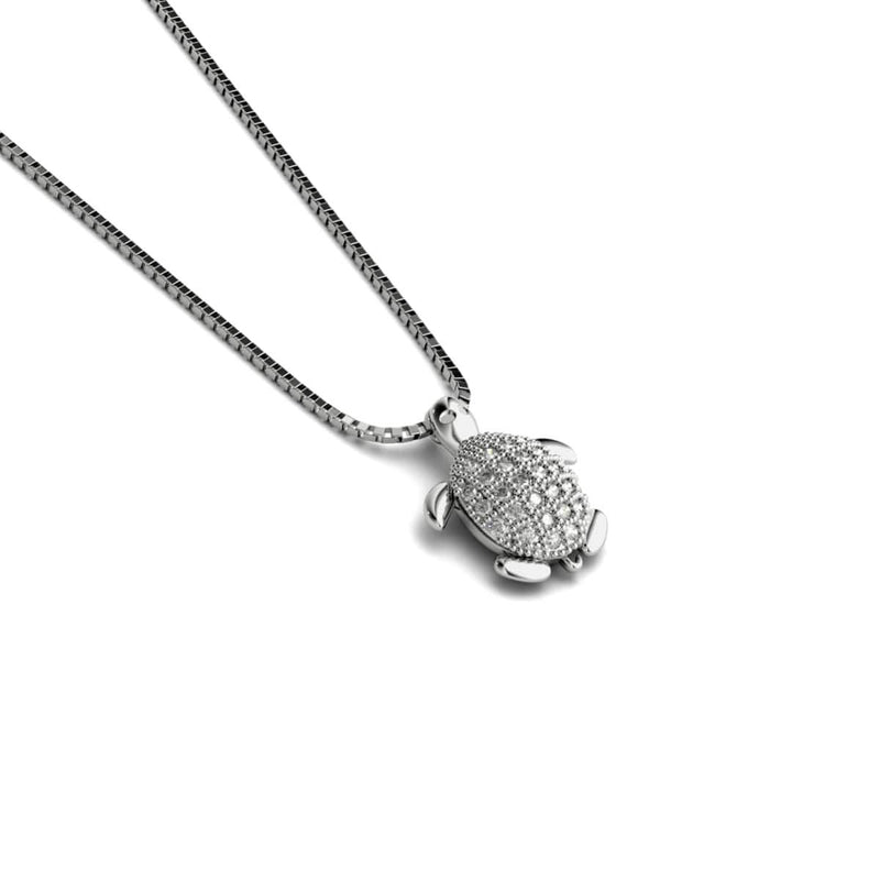 Tortuga | 925 Sterling Silber | Halskette mit Meeresschildkröte-Unendlichkeitsverschluss