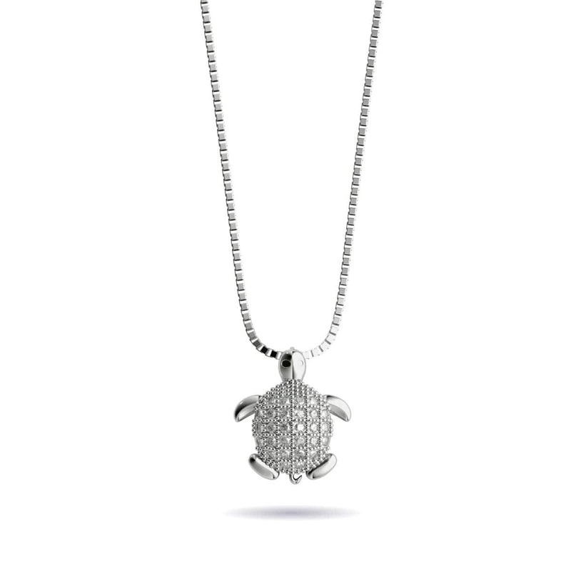 Tortuga | 925 Sterling Silber | Halskette mit Meeresschildkröte-Unendlichkeitsverschluss