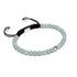Aquamarin | 925er Sterlingsilber | Makramee-Armband mit Fokus-Edelstein