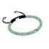 Grüne Jade | 925er Sterlingsilber | Makramee-Armband mit Fokus-Edelstein