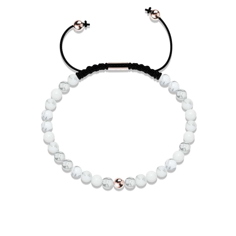 Howlith | Roségold Vermeil | Fokus Edelstein Makramee Armband