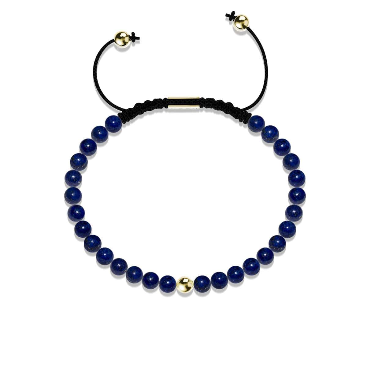 Lapis | Gold Vermeil | Fokus Edelstein Makramee Armband
