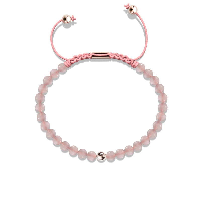 Rosenquarz | Roségold Vermeil | Fokus Edelstein Makramee Armband