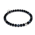Schwarzer Linienachat | 925er Sterlingsilber | Heilsteinperlenarmband