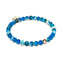 Blauer Linien-Achat | 925er Sterling-Gold-Vermeil | Heilendes Edelstein-Perlenarmband