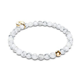 Howlith | 925er Sterlinggold Vermeil | Heilsteinperlenarmband