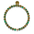 Neuer grüner Achat | 925er Sterlinggold Vermeil | Heilendes Edelsteinperlenarmband