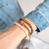 Rosa Aventurin | 925er Sterlinggold Vermeil | Heilsteinperlenarmband