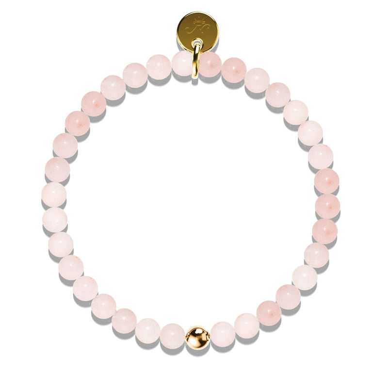 Rosa Aventurin | 925er Sterlinggold Vermeil | Heilsteinperlenarmband