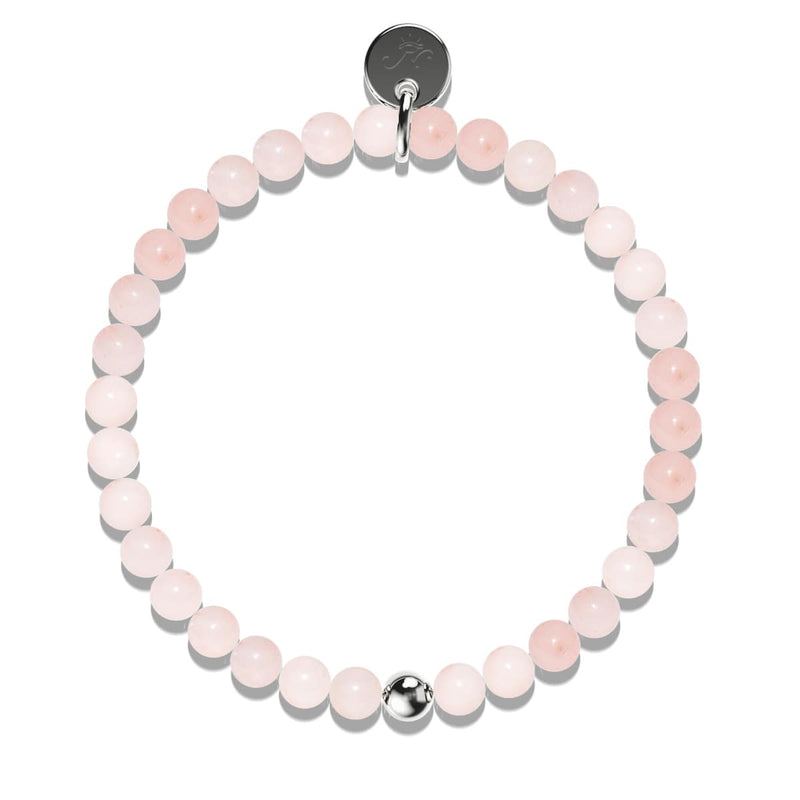 Rosa Aventurin | 925er Sterlingsilber | Heilstein-Perlenarmband
