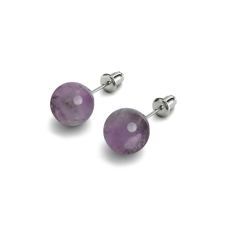 Amethyst | 925er Sterlingsilber | Edelstein-Ohrstecker