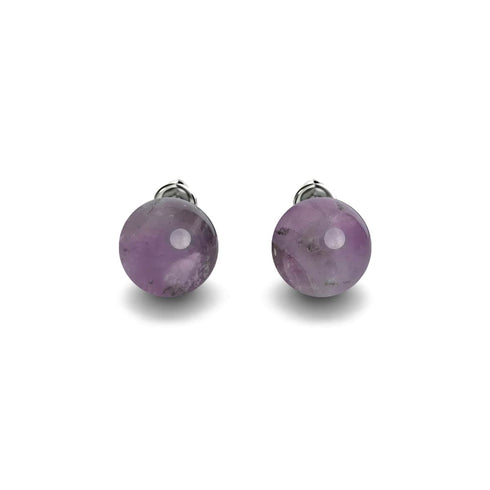 Amethyst | 925er Sterlingsilber | Edelstein-Ohrstecker