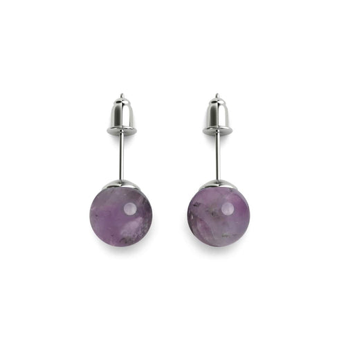 Amethyst | 925er Sterlingsilber | Edelstein-Ohrstecker