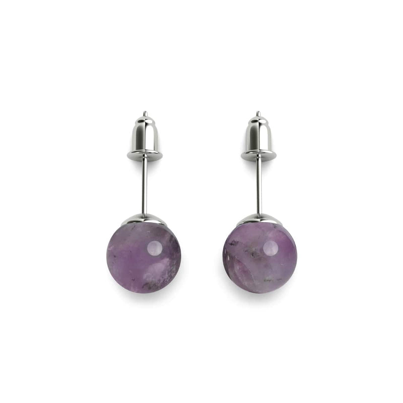 Amethyst | 925er Sterlingsilber | Edelstein-Ohrstecker