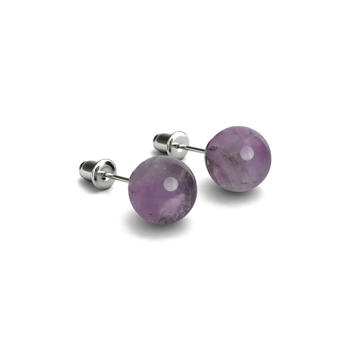 Amethyst | 925er Sterlingsilber | Edelstein-Ohrstecker