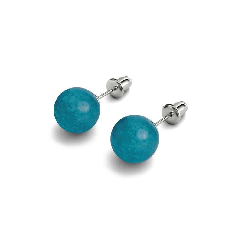 Aquamarin | 925er Sterlingsilber | Edelstein-Ohrstecker
