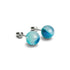 Blauer Linienachat | 925er Sterlingsilber | Edelstein-Ohrstecker