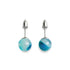 Blauer Linienachat | 925er Sterlingsilber | Edelstein-Ohrstecker